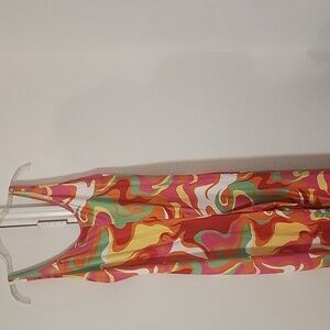 Colorful Abstract Romper with Headscarf